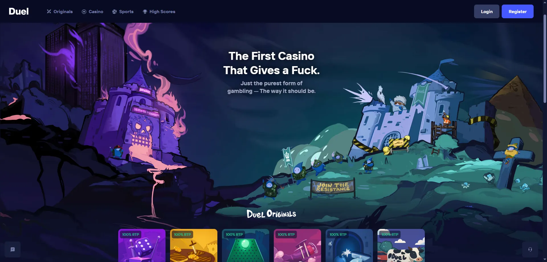 Duel Casino panoramica giochi crypto e prelievi istantanei